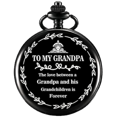 YEEHUA Gifts for Grandpa from Grandson Granddaughter Engraved Pocket Watch Birthday Anniversary Meaningful Year Gifts，Fathers Day Gifts for Grandpa(PXI001-3)