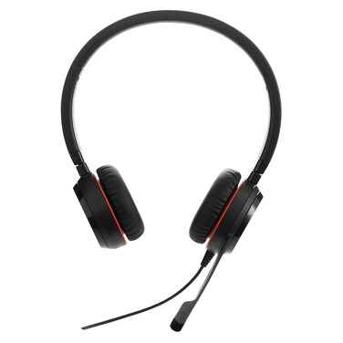 Jabra Evolve 20 SE UC Stereo Headset &ndash; Unified Communications Headphones for VoIP Softphone with Passive Noise Cancellation &ndash; USB-A Cable with Controller &ndash; Black