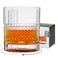 Viski Revolve Spinning Whiskey Glass, Unique Bourbon Glass, Old Fashioned Cocktail glass, Crystal Cut Scotch Glass, Set of 1, 10oz