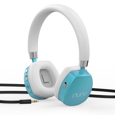 Puro Sound Labs PuroQuiet Plus Volume Limited On-Ear Active Noise Cancelling Bluetooth Headphones&ndash; Lightweight Headphones for Kids with Built-in Microphone&ndash;Safer Sound Studio-Grade Quality (Teal)