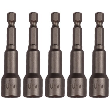 Sipery 10mm/0.4" Magnetic Nut Driver Bits Metric 1/4 Hex Shank Power Impact Nut Driver Socket Driver 5Pcs