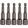 Sipery 10mm/0.4" Magnetic Nut Driver Bits Metric 1/4 Hex Shank Power Impact Nut Driver Socket Driver 5Pcs