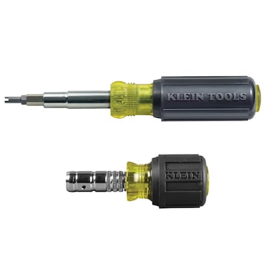 Klein Tools 80065 Schrader Driver Kit with Multi-Bit 11-in-1 Screwdriver / Nut Driver and 2-in-1 Nut Driver, Hex Head Slide Drive, 2-Piece