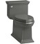 KOHLER K-6428-58 Memoirs Stately Comfort Height Skirted One-Piece Compact Elongated 1.28 GPF Toilet with AquaPiston Flush Technology and Left-Hand Trip Lever, Thunder Grey