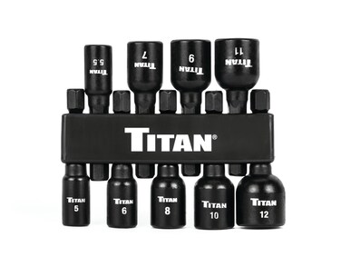 Titan 16297 9-Piece Metric Magnetic Nut Driver Set, Nut Setter Set