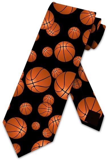 Three Rooker Basketball Ties Mens Sports Necktie