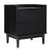 Walker Edison Mid-Century Modern Solid Wood 2-Drawer Nightstand, 20 Inch, Black