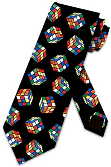 Three Rooker Puzzle Ties Mens Fun and Games Puzzle Cube Necktie