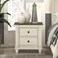 Lexicon Penza 2-Drawer Nightstand, Antique White/Rosy Brown