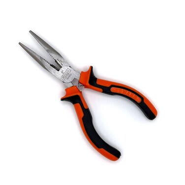 Edward Tools Pro-Grip 6" Needle Nose Pliers - Hard Carbon Steel Jaws - Spring Loaded Design for Easier Use - Ergo Soft Handle with Safety Ridge - Long Reach for Home, Fishing, Jewelry, Crafts