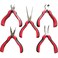 Ubrand HengYee 5-Pieces Mini Pliers Set - Long Nose, Bent, Needle Nose, Diagonal, End Cut, Spring Loaded Handle, 5 Inch - Mechanic, Craftsman Basic Tool Kit 2011-qzt01