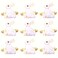 9PCS Easter Napkin Rings, Rhinestone Easter Bunny Napkin Holder Rings for Table Decor Cute Rabbit Carrot Napkin Ring for Spring Party Banquet (9PCS White Enamel Bunny)