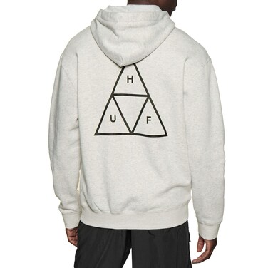 HUF Essentials Triple Triangle Pullover Hoodie, Athletic Heather, Small