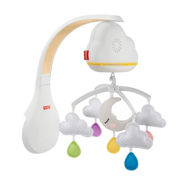 Fisher-Price Sound Machine Calming Clouds Mobile &amp; Soother Convertible Crib to Tabletop with Music &amp; Lights for Newborn to Toddler