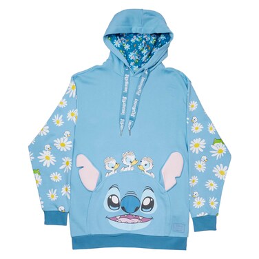 Loungefly DISNEY LILO AND STITCH SPRINGTIME STITCH UNISEX HOODIE LARGE