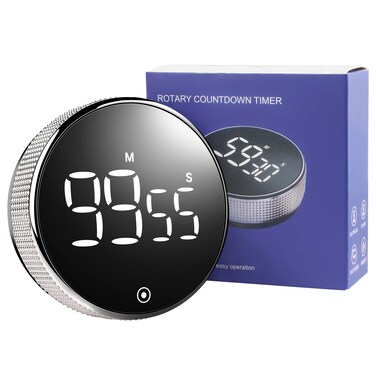 MAIDELI Digital Kitchen Timers, Magnetic Countdown Countup Timer with Large LED Display Volume Adjustable for Classroom Cooking Baking Studying Teaching