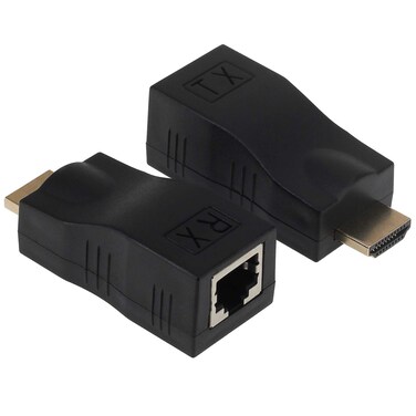 Yeebline HDMI to RJ45 Extender, HDMI Converter Repeater, 2 Pack HDMI Extender Transmitter and Receiver Network RJ45 Over Ethernet LAN Cat 5e / 6 / 6e