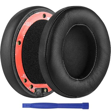 Beats Studio 3 Ear Pads, BUTIAO Replacement Protein Leather Earpads Memory Foam Ear Cushion Cups Repair Parts for Beats Studio 3 Studio 2 Wireless Wired Headphones by Dr.Dre (Black)