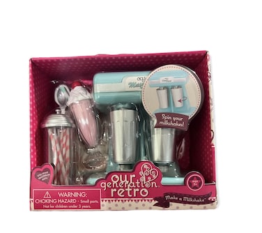 Our Generation Retro Ice Cream Machine for 18" Dolls - Make A Milkshake