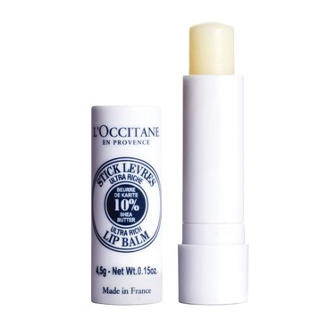 L'OCCITANE Ultra-Rich 10% Shea Butter Nourishing Lip Balm Stick: Moisturize Dry Lips, Twist Up, Softening, With Beeswax and Castor Oil, Silicone-Free