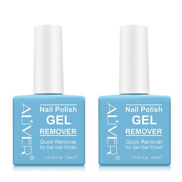 (2PACK) Professional Gel Polish Remover No Need for Foil, Soaking or Wrapping, Remove Gel Nail Polish within 3-5 Minutes, Quick Remove Soak-off UV Gel Glitter Color Paints, 15ml/0.5fl.oz