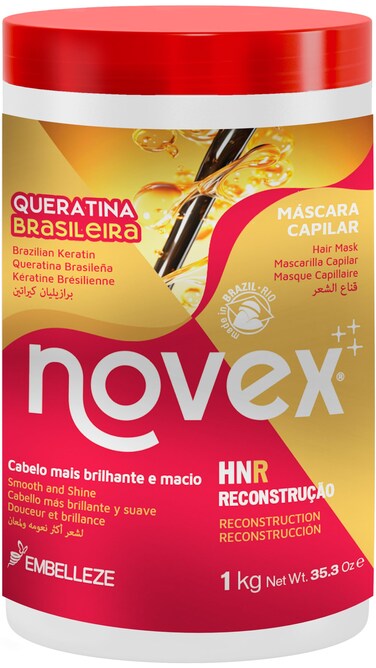 Novex Brazilian Keratin Deep Conditioning Mask, 35.3 oz - Reconstructive Keratin, Frizz control &amp; Damage Repair