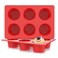 Jumbo Muffin Pan Silicone, European LFGB Cupcake Pan 6 Cups, Non-Stick Deep Cupcake Baking Pan, Silicone Large Muffin Molds, Muffin Tins BPA Free, Set of 2 Red
