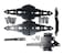 Wood Gate Hardware Set &ndash; Heavy Duty Kit for Fence Swing Gate- Outdoor Decorative Black Finish w/ 8&rdquo; Strap Hinges and Spring Loaded Latch