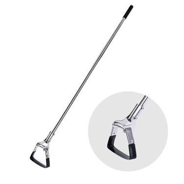 BARAYSTUS Garden Hoe for Weeding Long Handle Hula Hoe Stirrup Hoe Garden Tool Stainless Steel Poles Adjustable Long Handle Weeding Hoe, 55.9 INCH
