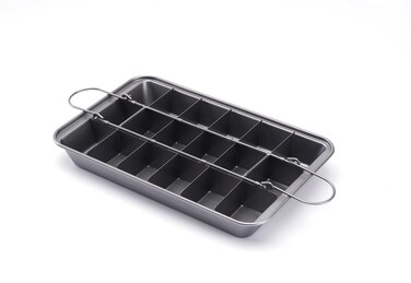 Ailelan Brownie Pan with Dividers - Non-Stick Backing Pan, Brownie Pan, Lasagna Pan, Brownie Trays,18 Pre-slice Brownie Pan All Edges, Muffin and Cupcake Pan for Baking -12 X 8 X 2 Inches