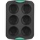 Trudeau Bakeware Cupcake Pan, 6-Count, Mint
