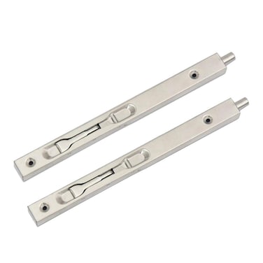 Pack of 2 NUZAMA Door Flush Bolt Latch Slide Lock, Concealed Door Bolt Security Lever Action, Stainless Steel Brushed Slide Latch - (10&ldquo; /25cm in Length)