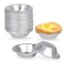 25 Pack Egg Tart Molds, Tartlets Dessert Mold Pans Tiny Pie Tin Puto Cup Bakeware Muffin Cupcake Cake Cookie Mold Baking Tool, Aluminum Round Reusable Nonstick Dessert Mold