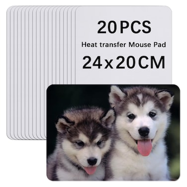 20 PCS White Mouse Pad for Transfer Heat Press Printing Bulk Crafts Mousepad for Heat Transfer 9.5x7.9x0.12 inches