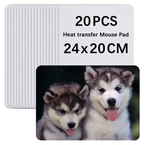 20 PCS White Mouse Pad for Transfer Heat Press Printing Bulk Crafts Mousepad for Heat Transfer 9.5x7.9x0.12 inches