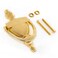 Everbilt 6-5/16 Inches Bright Brass Door Knocker - Steel Construction with a Decorative Finish - Heavy Duty Front Door Hardware with Screws