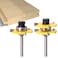 2 pcs Tongue and Groove Router Bit 1/4" Shank Grooving Router Bits T Shape 3 Teeth Wood Milling Cutter&hellip;