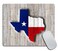 Texas Map Mouse Pad, Texas Flag on Rusty Rustic Wooden Board American Southwestern Customized Non-Slip Rubber Base Mousepads, Computer Mouse Pads for Wireless Mouse 9.5&times;7.9&times;0.12 inches