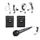Movo Wireless Lapel Microphone System, 164-Foot Range, Includes Handheld Mic, Lav Mic, 2 Earphones, Audio Monitoring