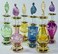 Egyptian Perfume Bottles, Mouth Blown Glass Genie bottles potion Perfume Bottles Wholesale Set of 6 Miniature bottles Size 2 (5 cm) with handmade Gold decorative bottle for essential&amp; perfume oils