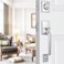 MAXECURITY Front Door Handle Set, Single Cylinder Handleset with Door Lever Handle and Deadbolt Heavy Duty Square Adjustable Front Door Lock Set, Entrance Handle Set with Lock, Satin Nickel