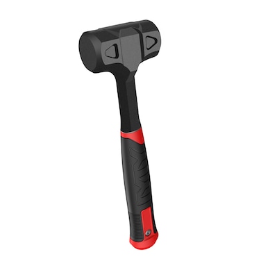 YIYITOOLS 2LB (32 OZ) Dead Blow Hammer, Solid Rubber Mallet Head with Non Slip Handle, Rebound and Spark Resistant, Unibody Molded Black