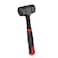 YIYITOOLS 2LB (32 OZ) Dead Blow Hammer, Solid Rubber Mallet Head with Non Slip Handle, Rebound and Spark Resistant, Unibody Molded Black