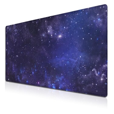 Samgula Office Desk Pad Galaxy Universe, Gaming Mousepad XXL Mouse Pads Large Mouse Pad, Work Desk Mat Non-Slip Rubber Base, 35.4 X 15.7 inch for Work/Game/Office Starry Night Sky Stars Outer Space