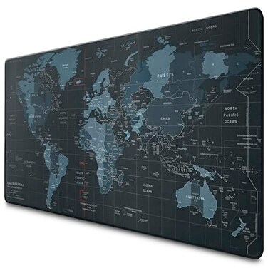 World Map Mouse Pad - Gaming Mouse Pad 35x15.7 Map Desk Mat for Keyboard and Mouse XL Mouse Pad Map - Large Mouse Pad World Map Full Desk Mousepad XL