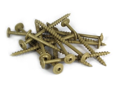 WoodPro Fasteners CB8X234-1 Number-8 by 2-3/4-Inch Cabinet Construction Screws, T20, 1-Pound Net Weight, 97-Piece , Gold