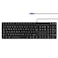 MCSaite Wired PS2 104 Keys Computer Keyboard with Stands,Black,Waterproof - US Layout Compatible for Windows, PC, Laptop