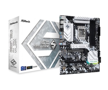 ASRock Motherboard H670 Steel Legend Intel H670 Series CPU (LGA1700) Compatible H670 ATX Motherboard
