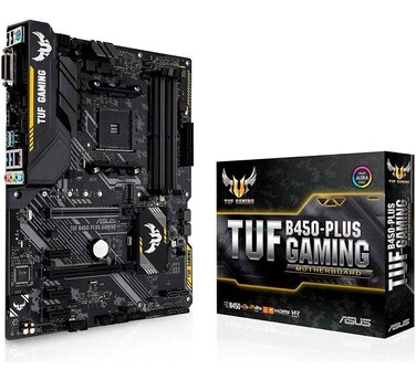 ASUS TUF B450-Plus Gaming Motherboard (ATX) AMD Ryzen 2 AM4 DDR4 HDMI DVI M.2