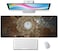 Gaming Mouse Pad, XL Extended Computer Keyboard Long Mouse Mat, Large Desk Pad for Office Laptop, Non-Slip Rubber Base with Stitched Edge Mousepad, 31.5X11.8 inch Rusty Steampunk with Clock
